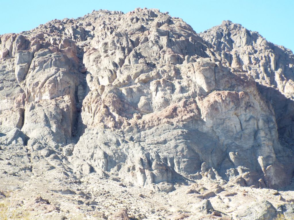 Beautiful colors and shapes define the front face of Sugarloaf Peak: