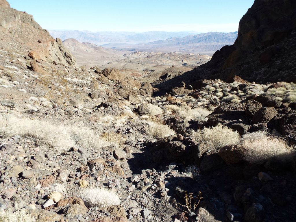 Looking back down some of the terrain as we exited the first portion of gorge: