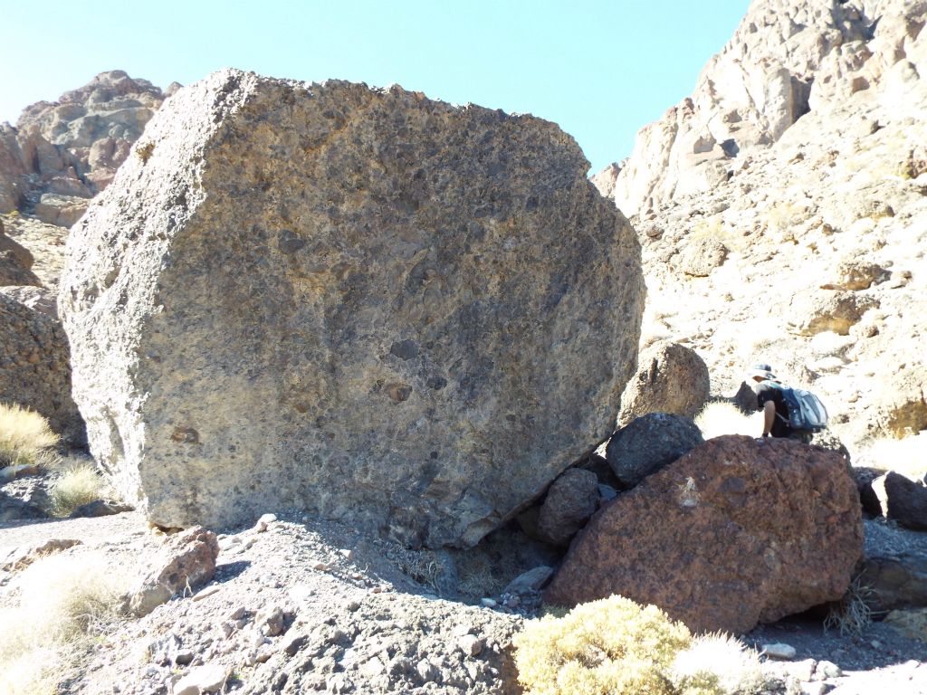 Jim working his way past some more massive boulders: