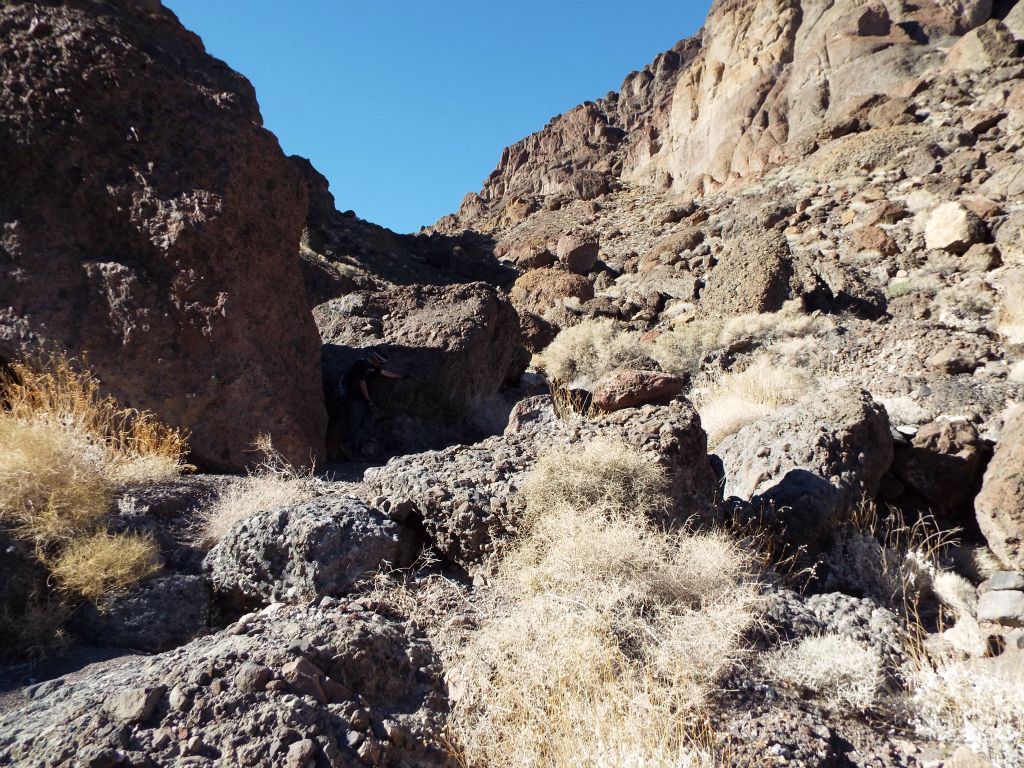 The second portion of gorge started out somewhat level but then began getting steeper: