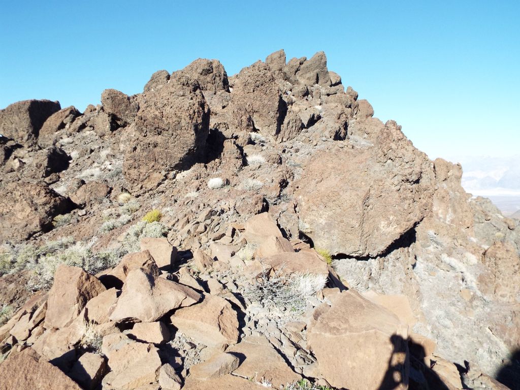 At the top of the gully, we looked to the left and saw the actual summit waiting for us: