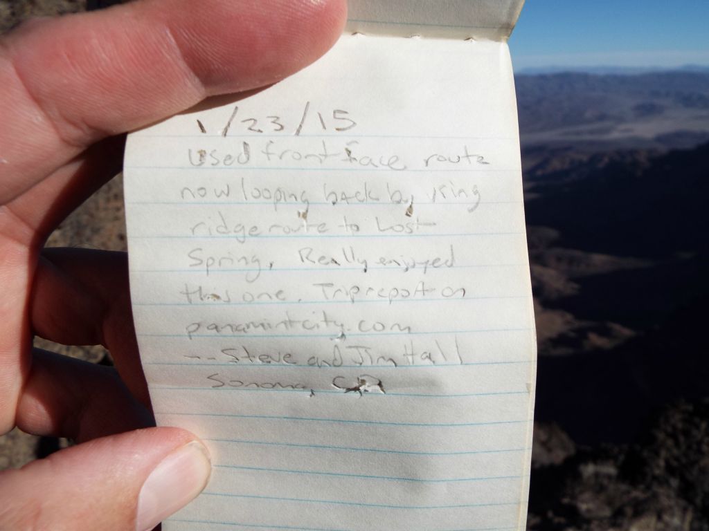 This was our registry entry.  The previous entry had been made 10 months earlier on 3/21/14 by a Cow Creek resident and DV employee: