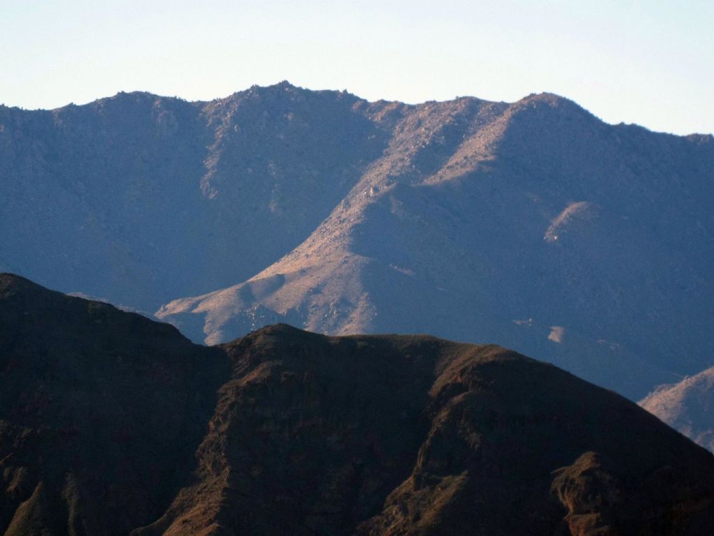 Another impressive peak located to the west is Manly Peak (summit seen here in the center):