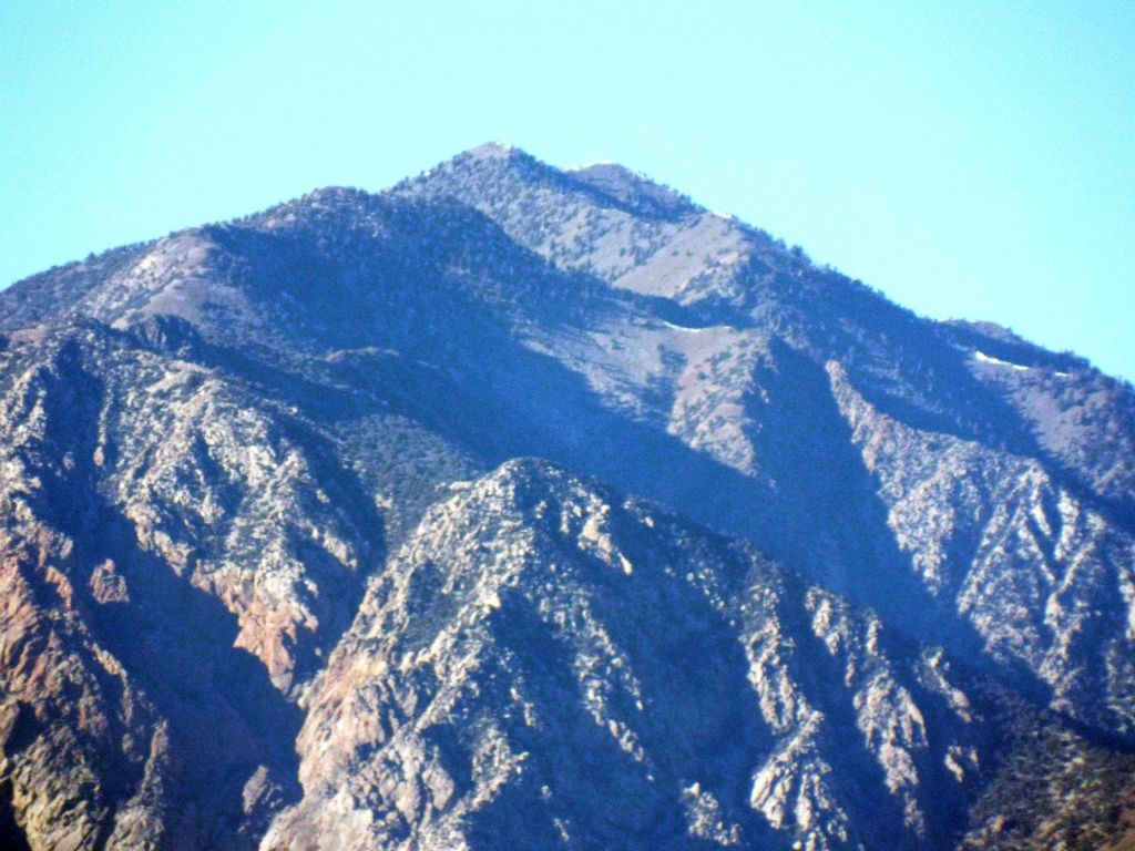 And here we have a close-up view of Telescope Peak as seen from Sugarloaf Peak: