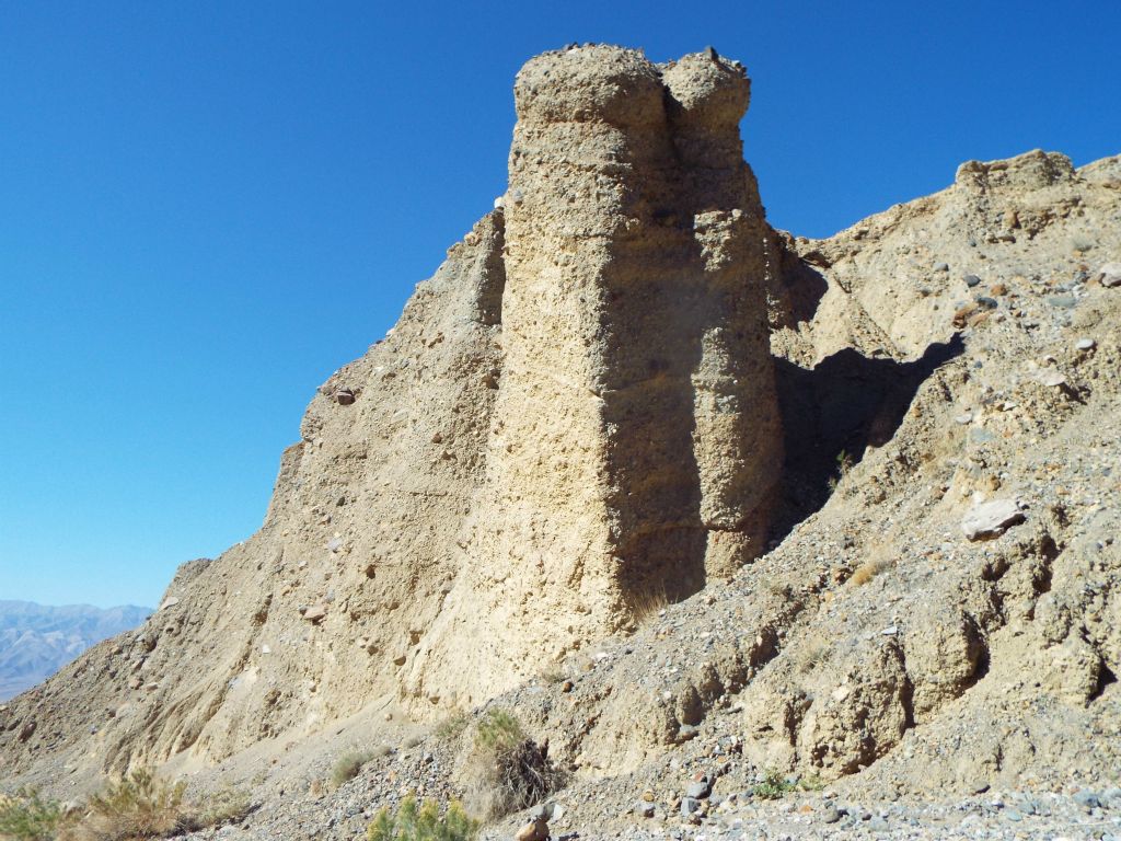 We were expecting to find this pinnacle a short distance up the canyon after noticing it on satellite imagery: