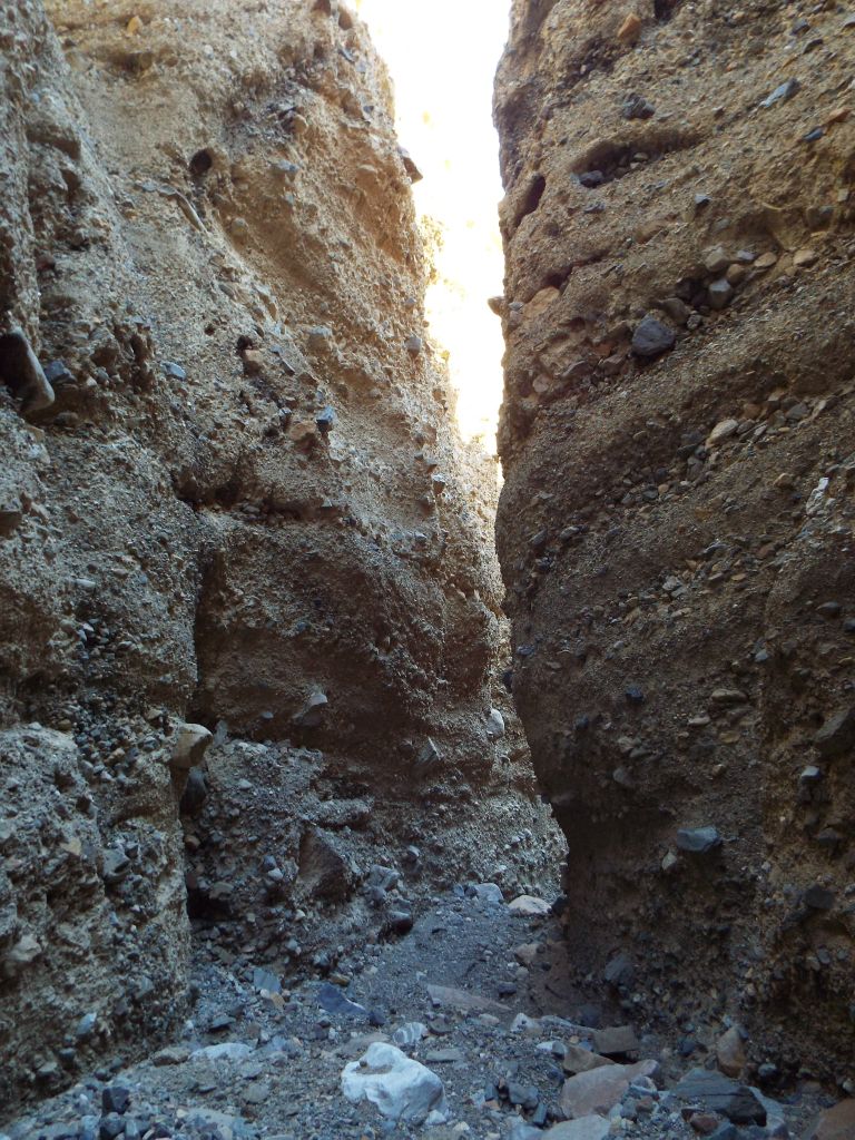 This is such an isolated spot in the Panamint Mountains that it is possible nobody has ever hiked through this slot before, especially in recent times: