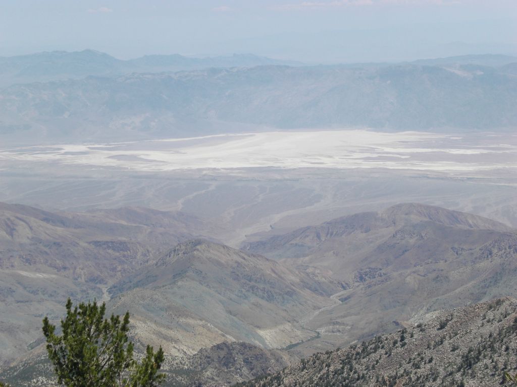 Looking due east from the summit out towards Badwater Basin: