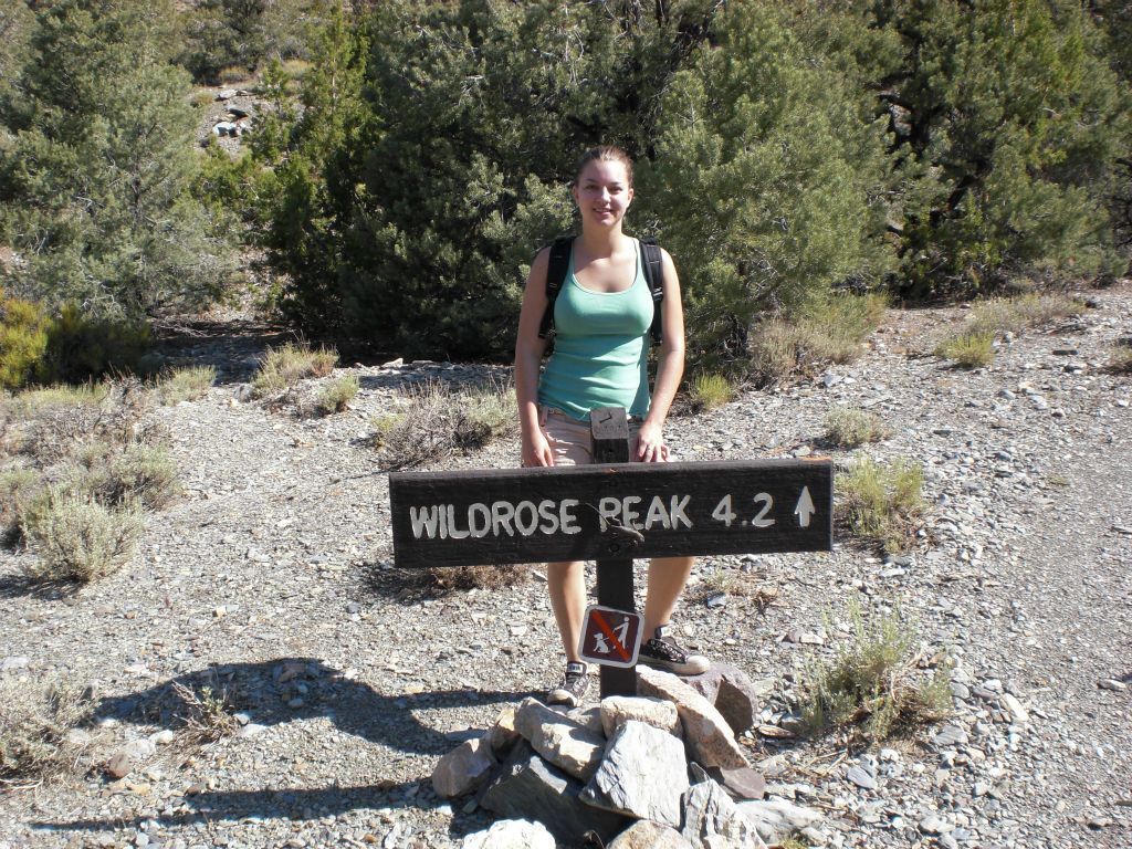 Tiffany at the starting point for the hike: