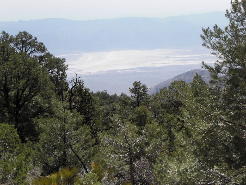First view of Badwater Basin far below: