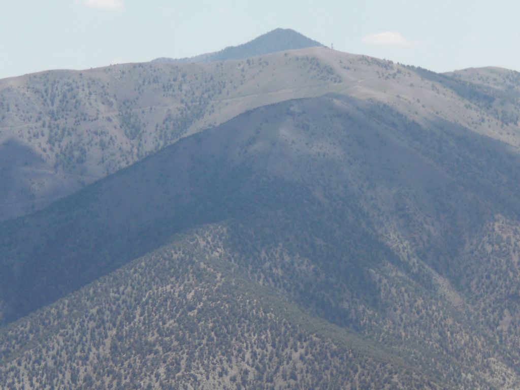 Telescope Peak is the top center, Rogers Peak is just below it, and Bennett Peak is off to the right: