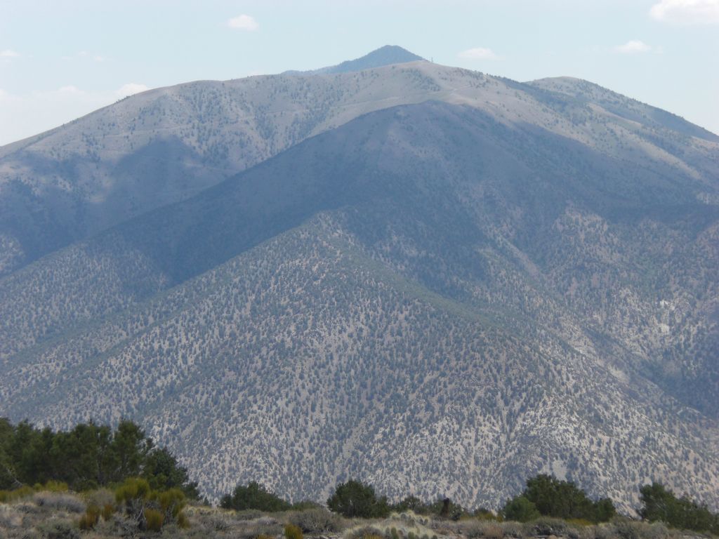 The neat thing about the view from Wildrose Peak is that you can see Telescope Peak, Rogers Peak, and Bennett Peak all from the summit: