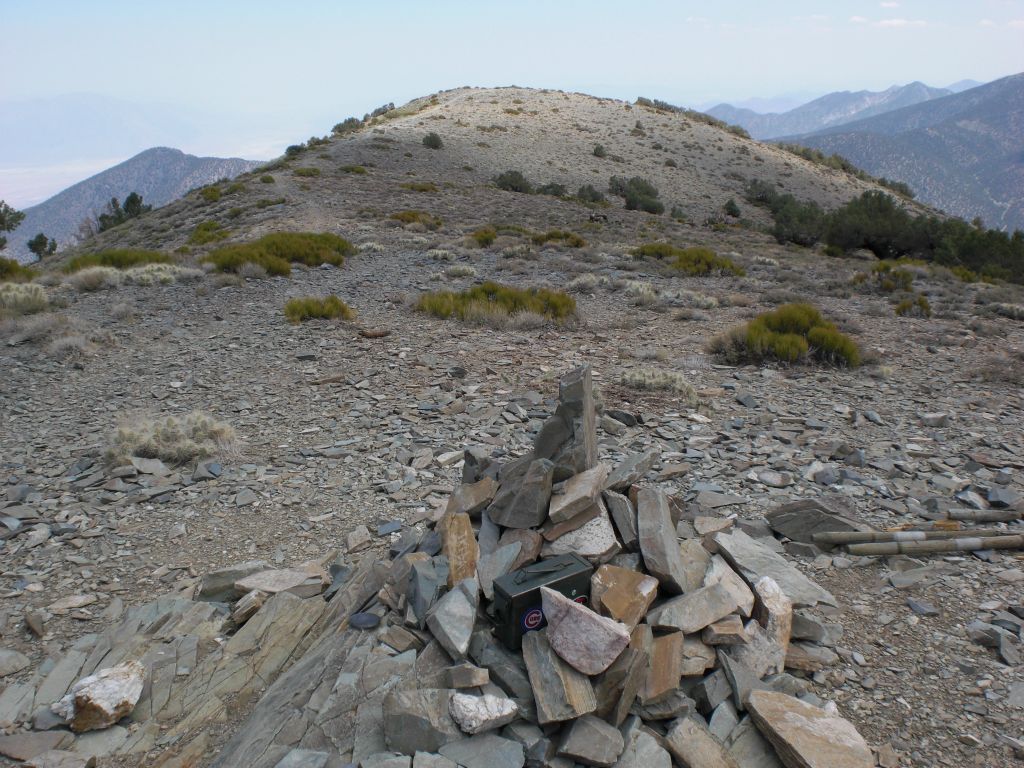 The summit register box contains the login book to leave your name and date of being here: