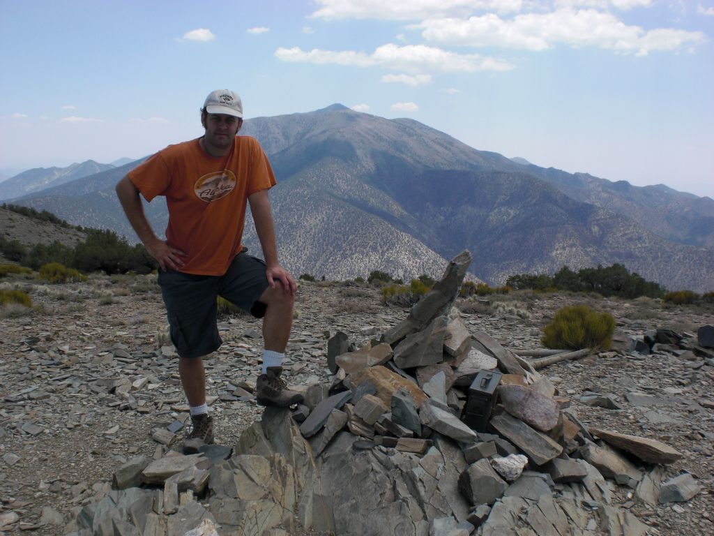 Standing at the summit of Wildrose Peak at 9,064 feet on my first ever hike to the top: