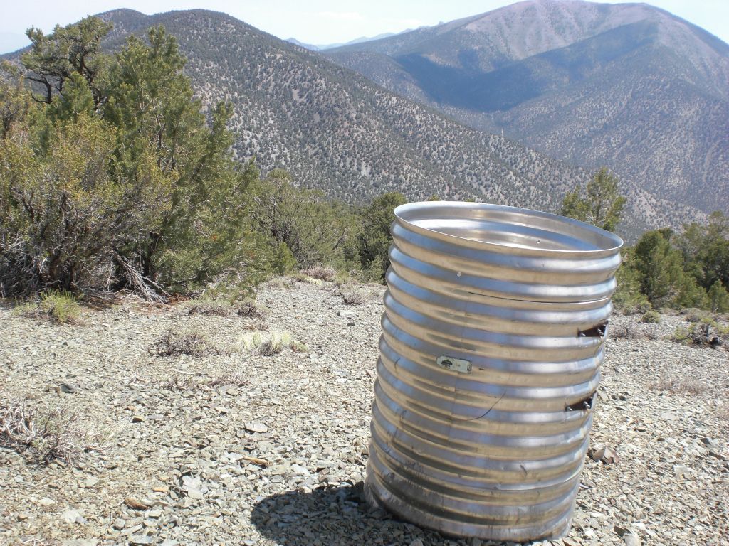 We saw two of these old weather station bases along the trail.  They have since been removed by park staff in 2012 and the sites rehabilitated to restore the area's undeveloped character: