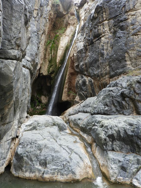 But the most impressive sight is 80-foot high Upper Darwin Falls, seen here: