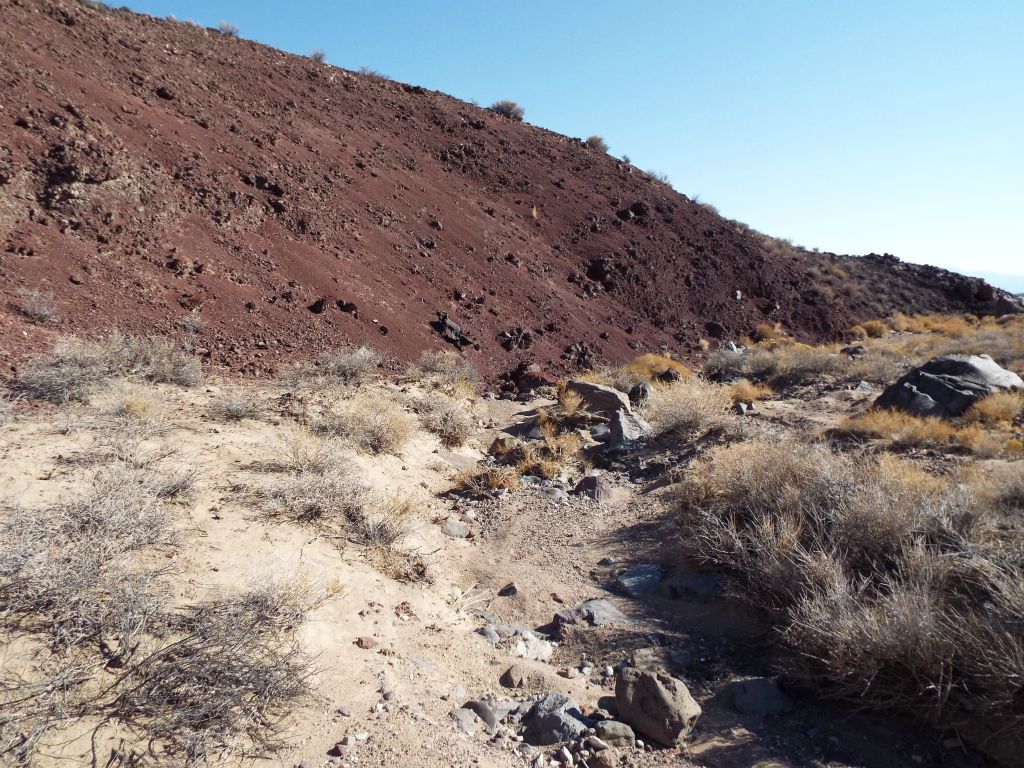 This reddish hillside was the first sign that there could be more interesting colors to come: