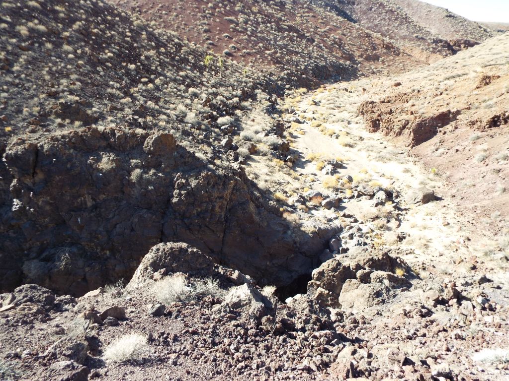Looking back up Lee Wash from the bypass trail which wraps around the left side of the fall:
