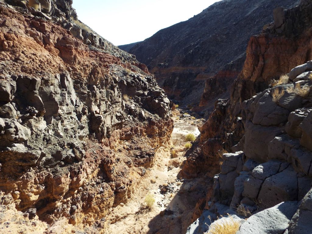 A short time later, we arrived at the rim of Plunge Pool Fall.  This was the view looking farther down canyon at the impressive walls: