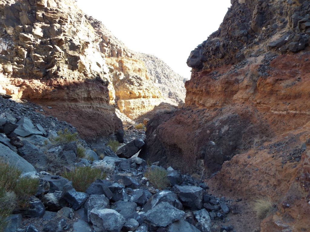 In the next two pictures, note the sheer difficulty of the walking terrain.  This was very slow going: