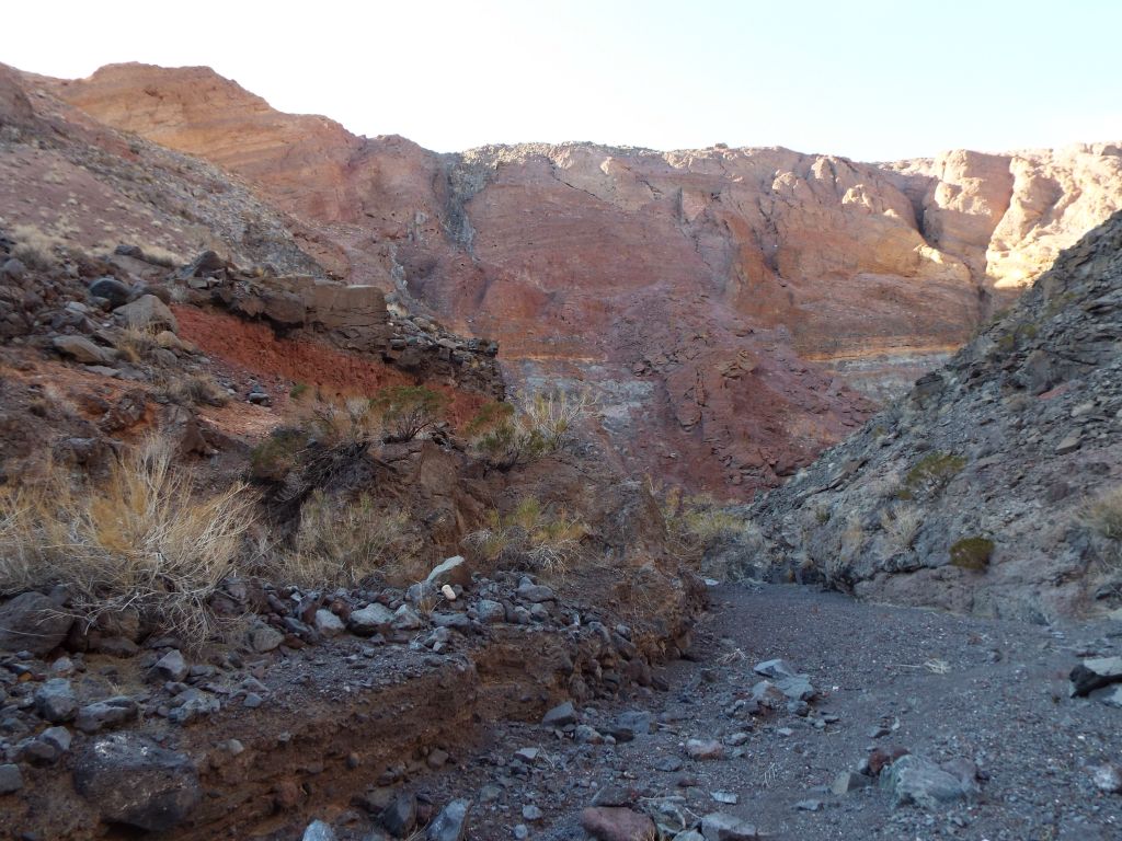 There would be no climbing in or out of the canyon anywhere in this vicinity: