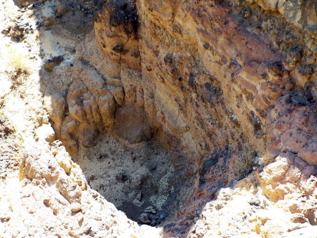 The climb down to get past Plunge Pool Fall is on the left side when heading down canyon.  As you can see, caution is in order around the exposed edge of the fall.  This is a beautiful but potentially dangerous area: