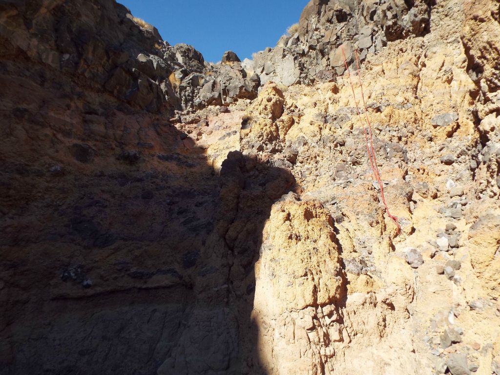 One final view of the area showing Plunge Pool Fall and the area to the right where we descended by rope: