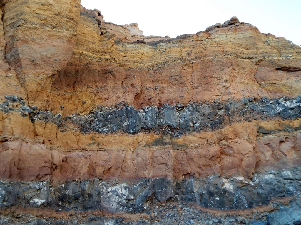 This is a real interesting spot to check out the rock layers as they transition through different forms and colors: