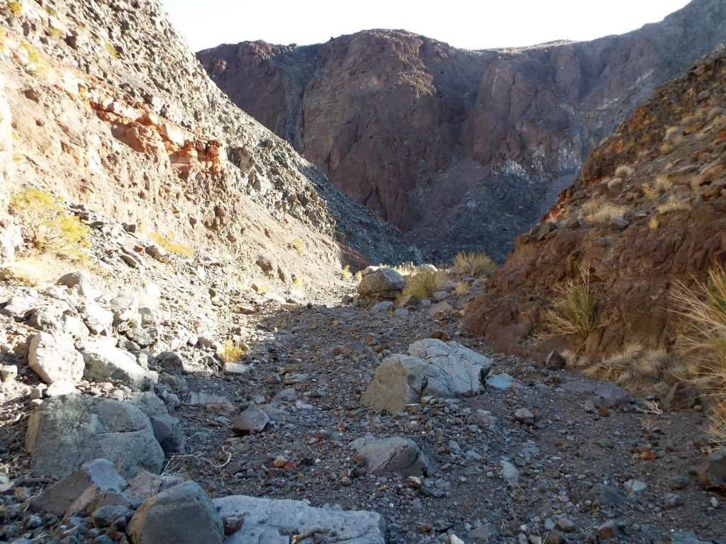 The rim of the canyon up on the ridge was quite high above us: