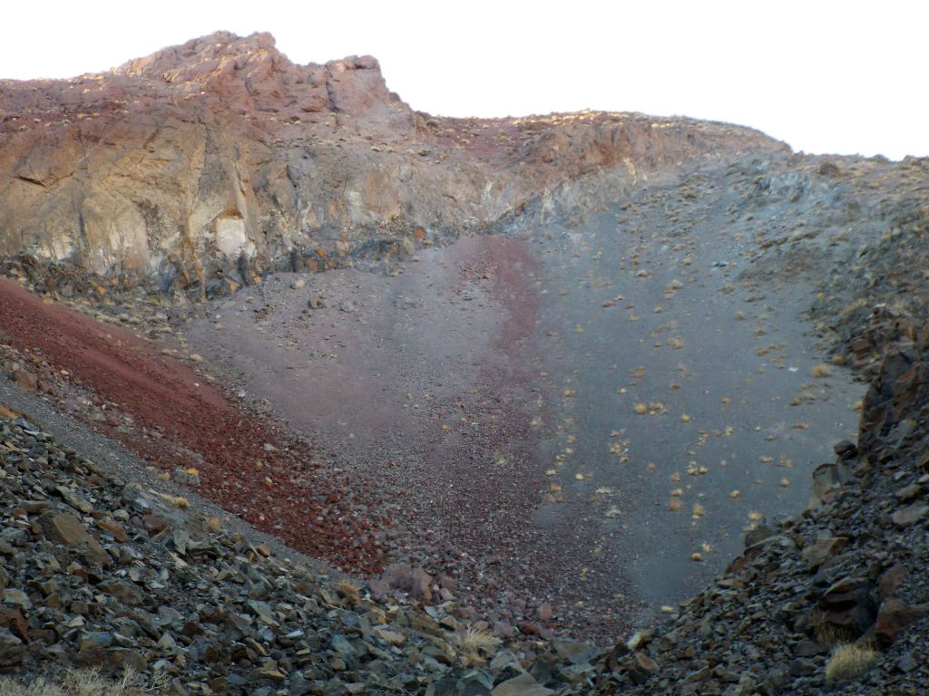 Quite a contrast with the small rocks of an eroded landslide area surrounded by larger boulders: