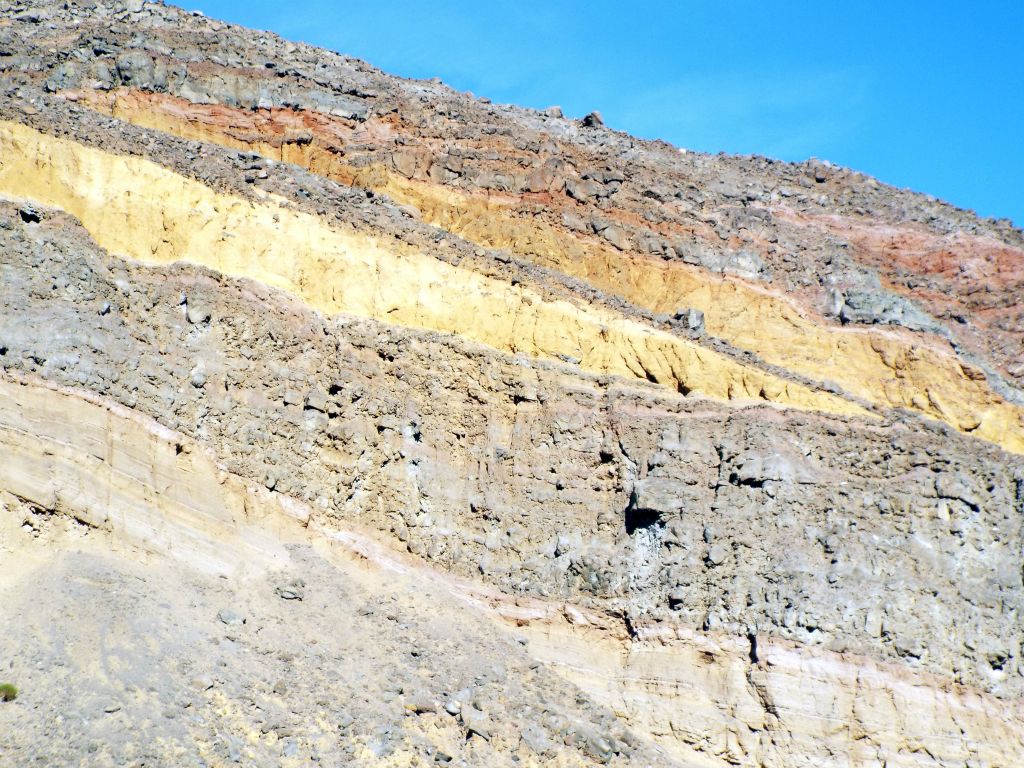 Bands of gold high up above the canyon: