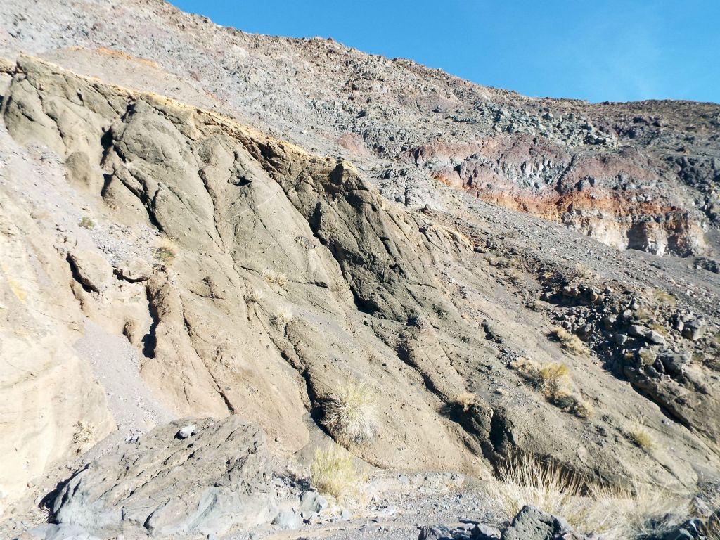 Another unique rock type took over the hillside on the left: