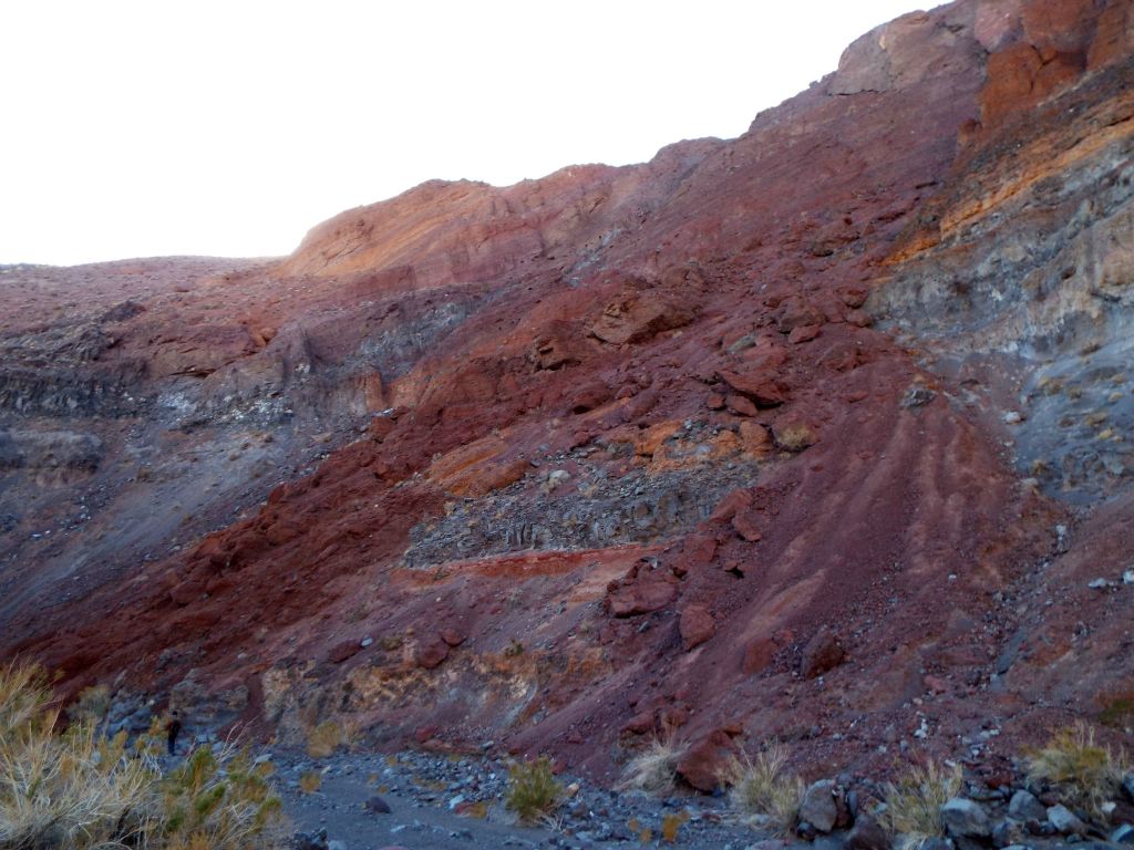 All the red coloring on this hillside reminds me of lava flowing down: