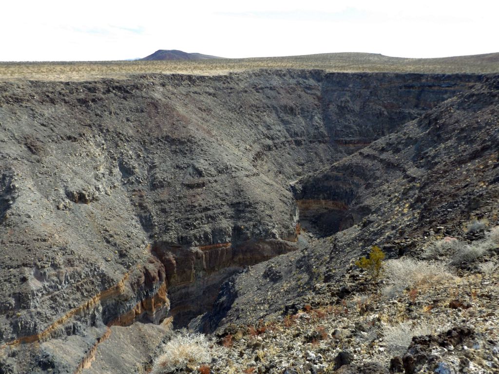 Against all odds, I managed to make it to the top.  But it wasn't easy.  Near the center of this picture, you can see the 2nd major dry fall which had stopped the hike up canyon: