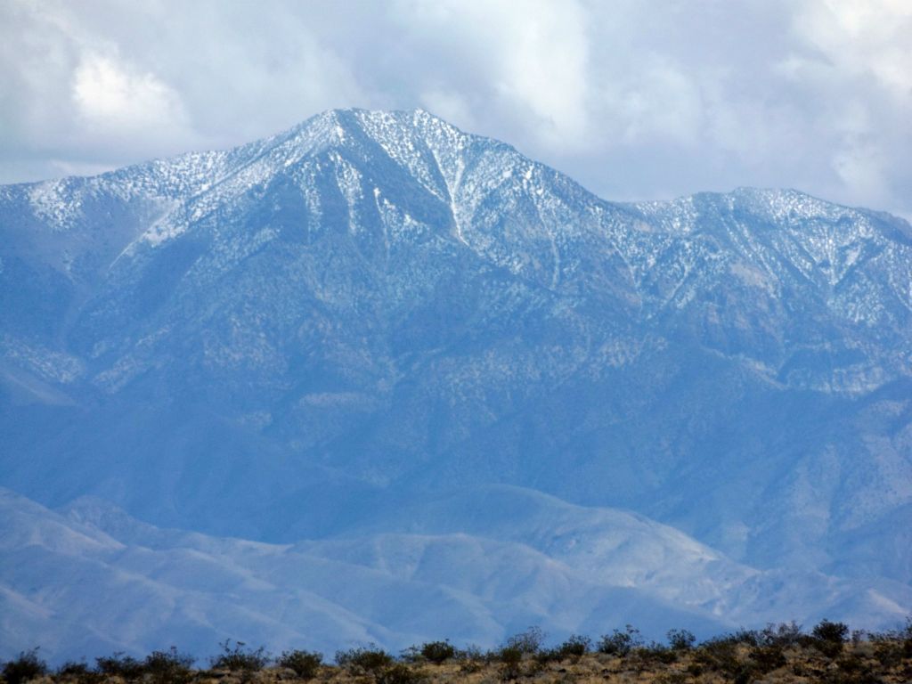 There was a great view of Telescope Peak, which was covered by snow in mid-March: