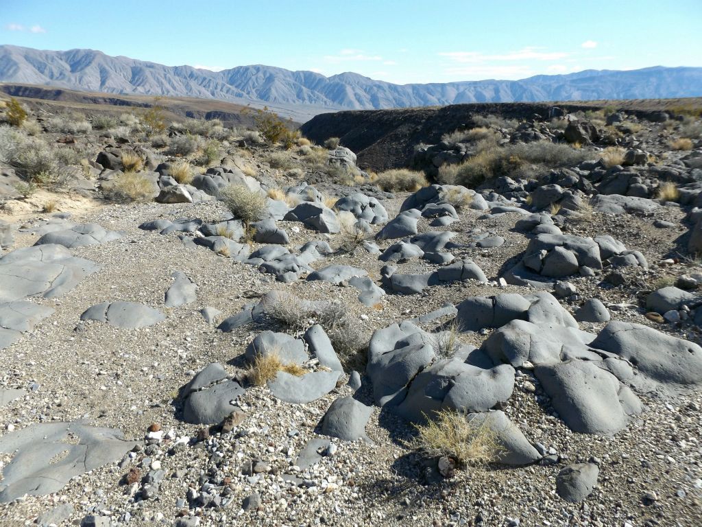 These rocks were buried in the wash at the head of the canyon: