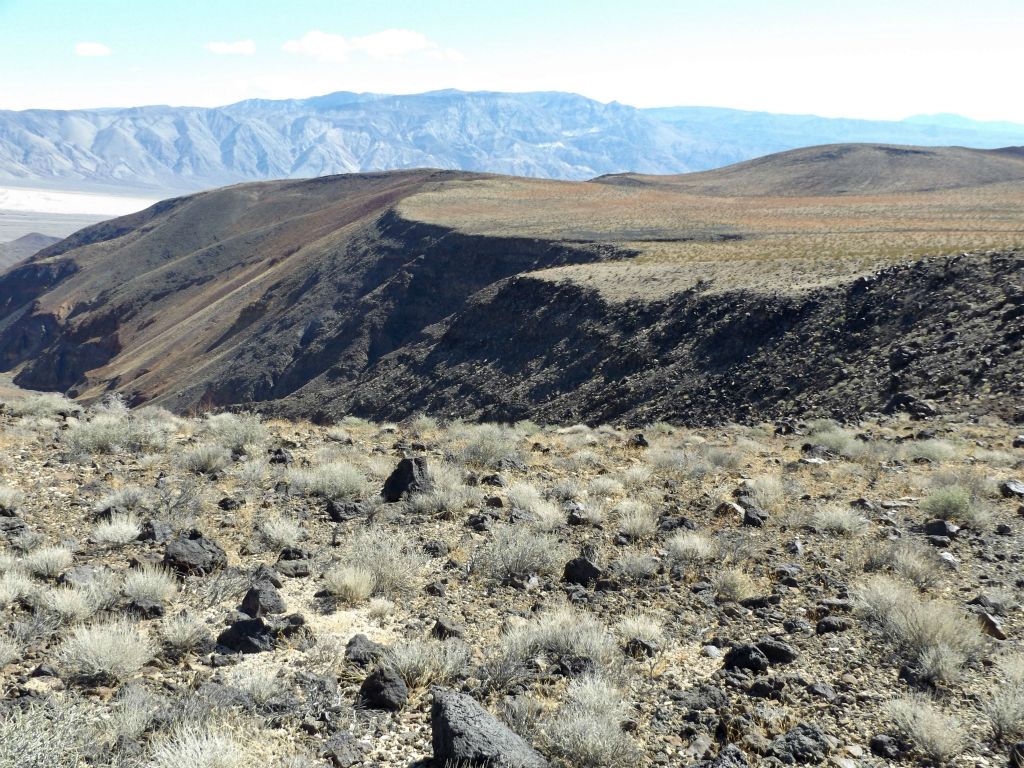 Coming up on the edge of the challenging bypass gully: