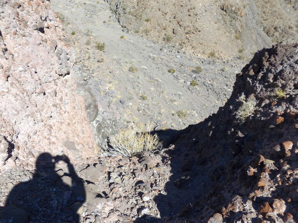 Near the bottom of the gully, the top of another major dry fall is reached: