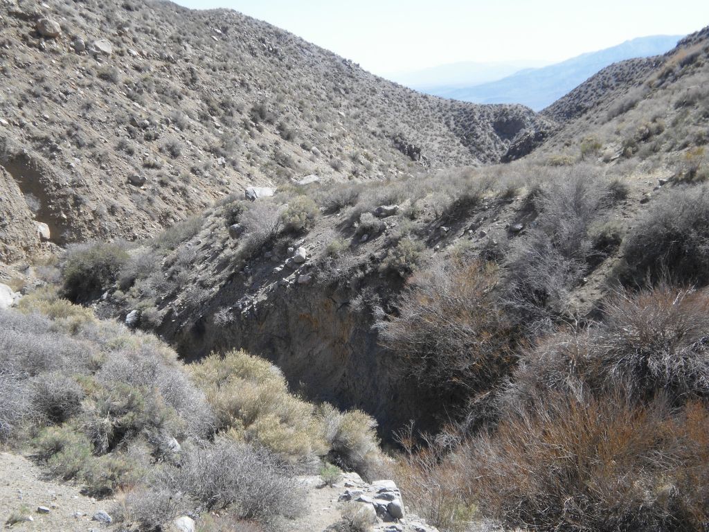 At times, Mill Canyon would make quick dramatic turns to the right or left.  We found out that the easiest way to deal with this was to shortcut the turns by heading up the hillsides and hiking at a diagonal: