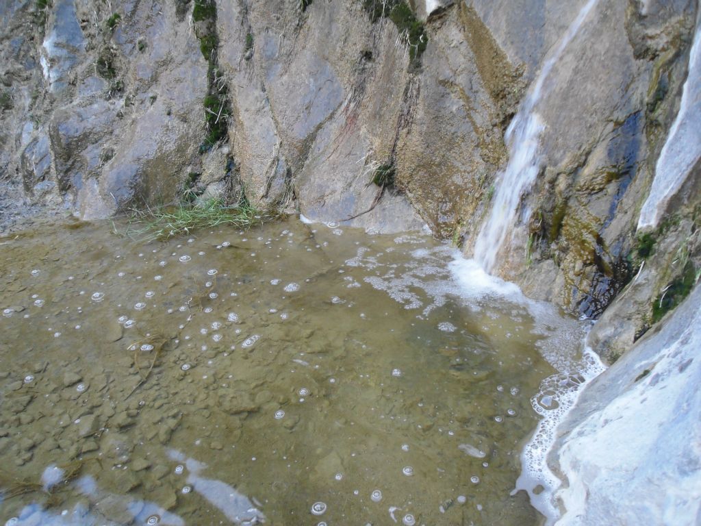 At the base is this pretty pool.  You can see that a good amount of water is dropping into it: