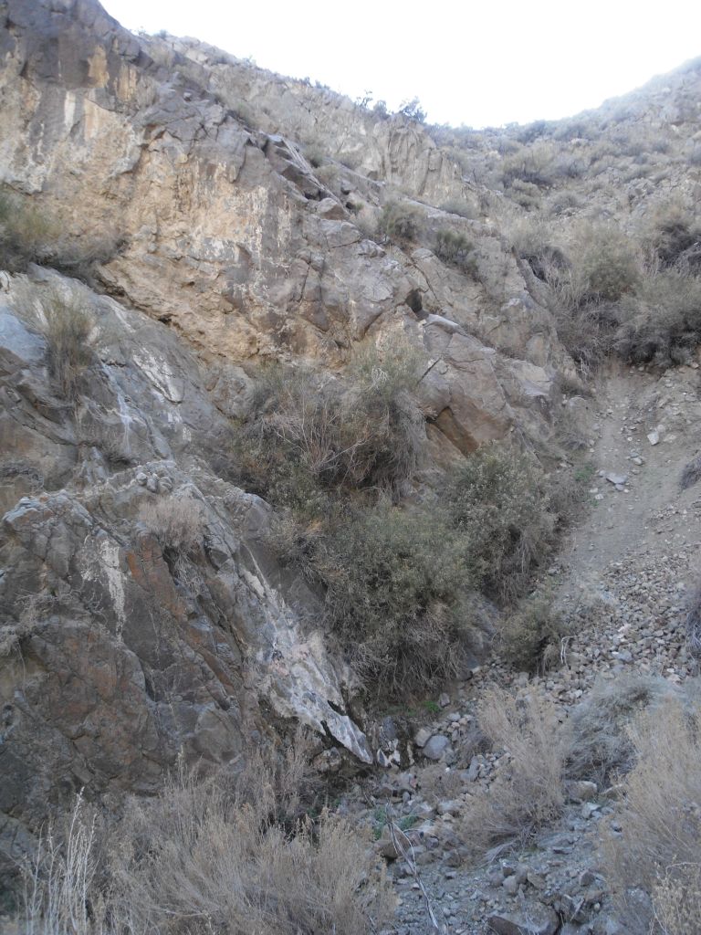 Looking back at the bypass after we had finished scrambling down it.  The bypass took us less than ten minutes to complete: