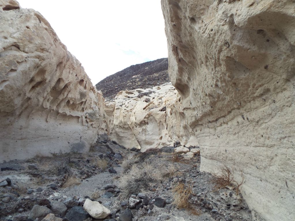 The farther we continued up the left fork, the higher the walls grew in height: