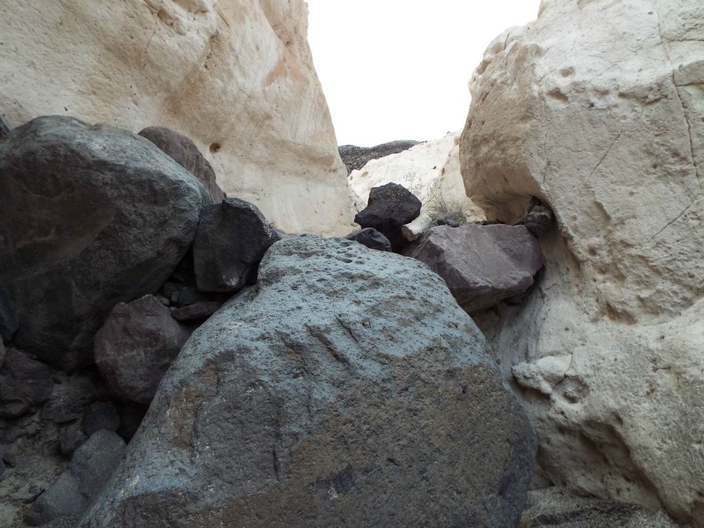 There were some very large boulders that we had to climb over: