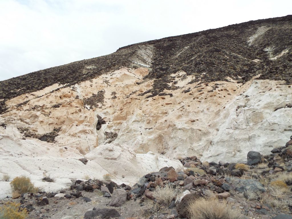 Exiting the tafoni portion of narrows and looking back.  The tafoni was completely covering the hillside: