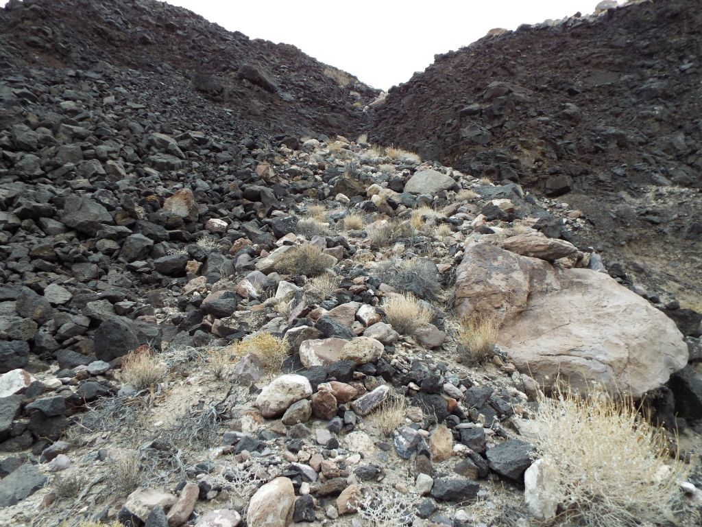 Once we were back on the canyon floor, we took this picture of the bypass route we had used: