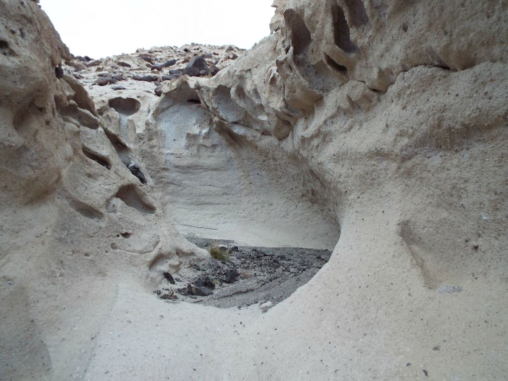 This part was neat because the two walls converged at the bottom and formed solid rock to walk on: