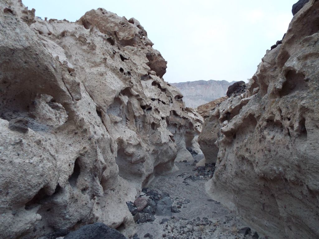 The canyon walls became covered by convoluted shapes and arches: