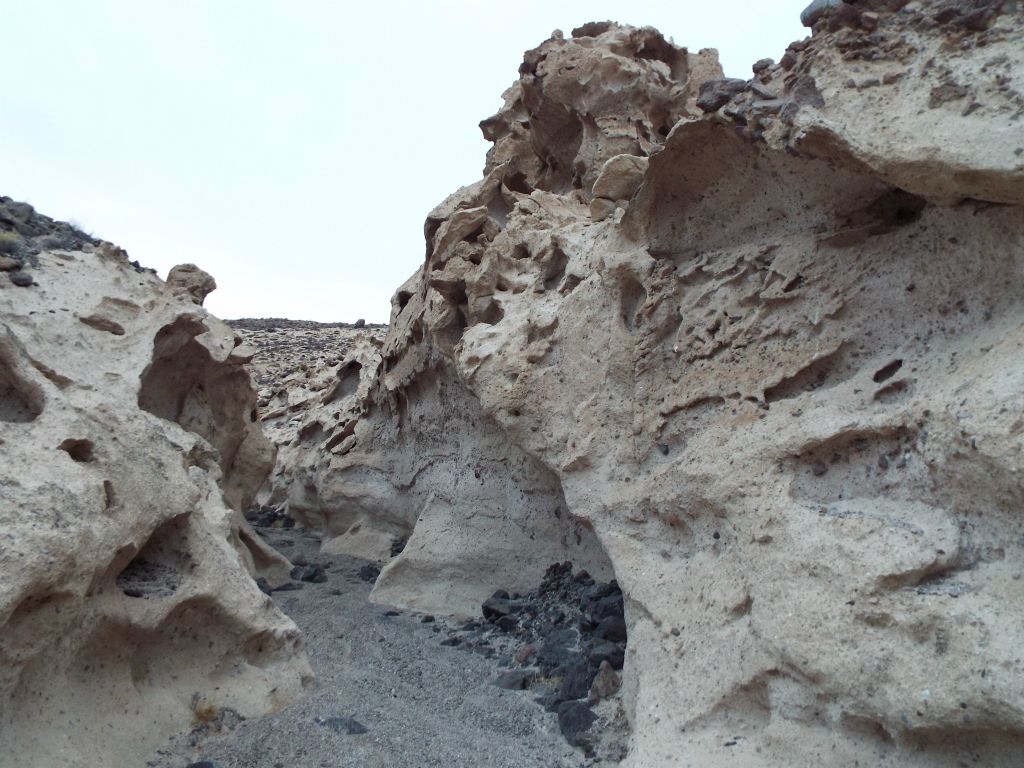 Visibility outside of the canyon was more limited at times with the odd formations high above: