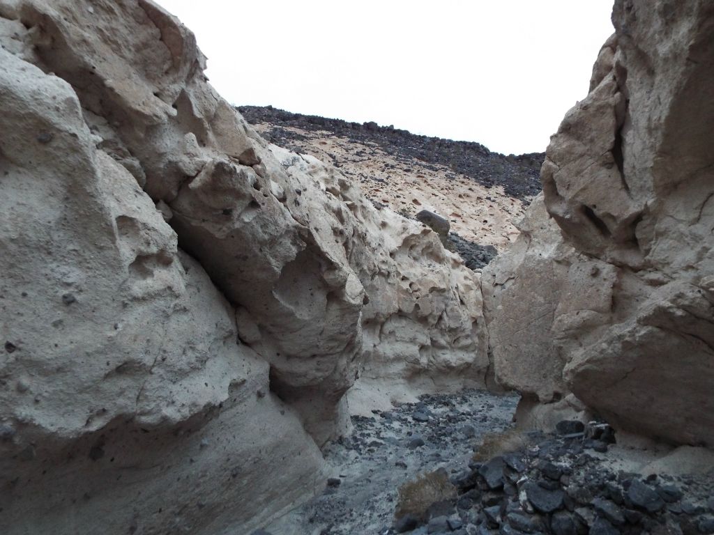 It was easy to lose track of Tobin while hiking through this section of canyon with so many quick turns: