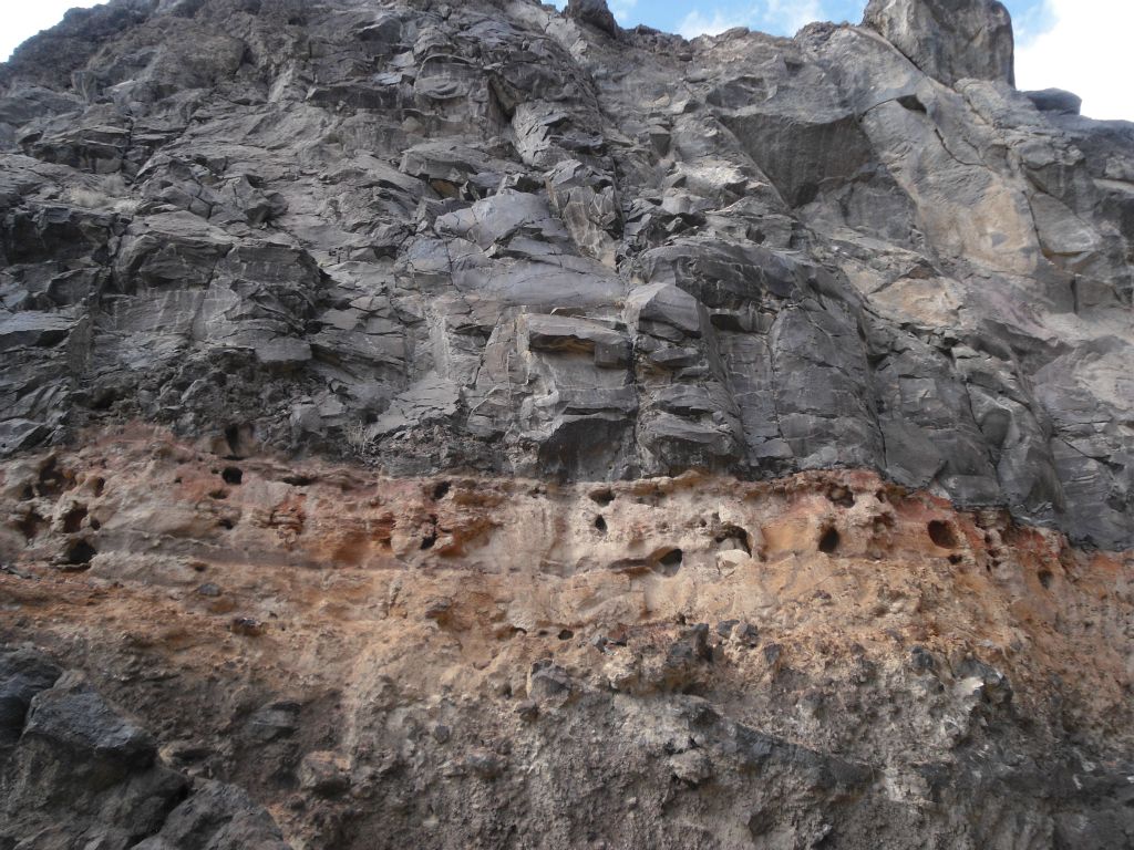 Now on the ground directly below the 100 foot 1st dry fall, the next three pictures are a panoramic which has been split up looking left to right: