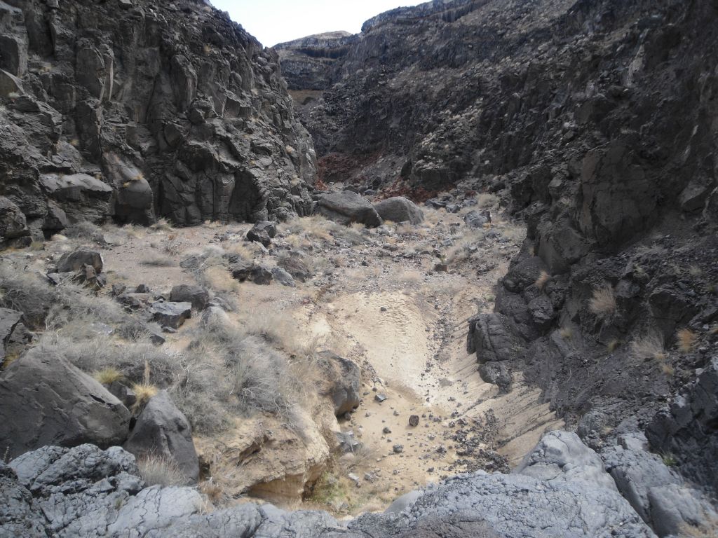 There were a couple of easy scrambles down some boulder jams and small dry falls:
